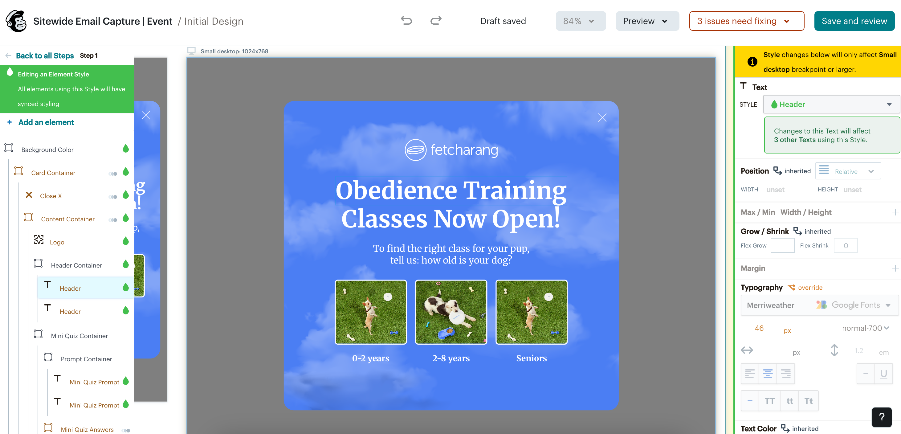 Mailchimp Popup Editor