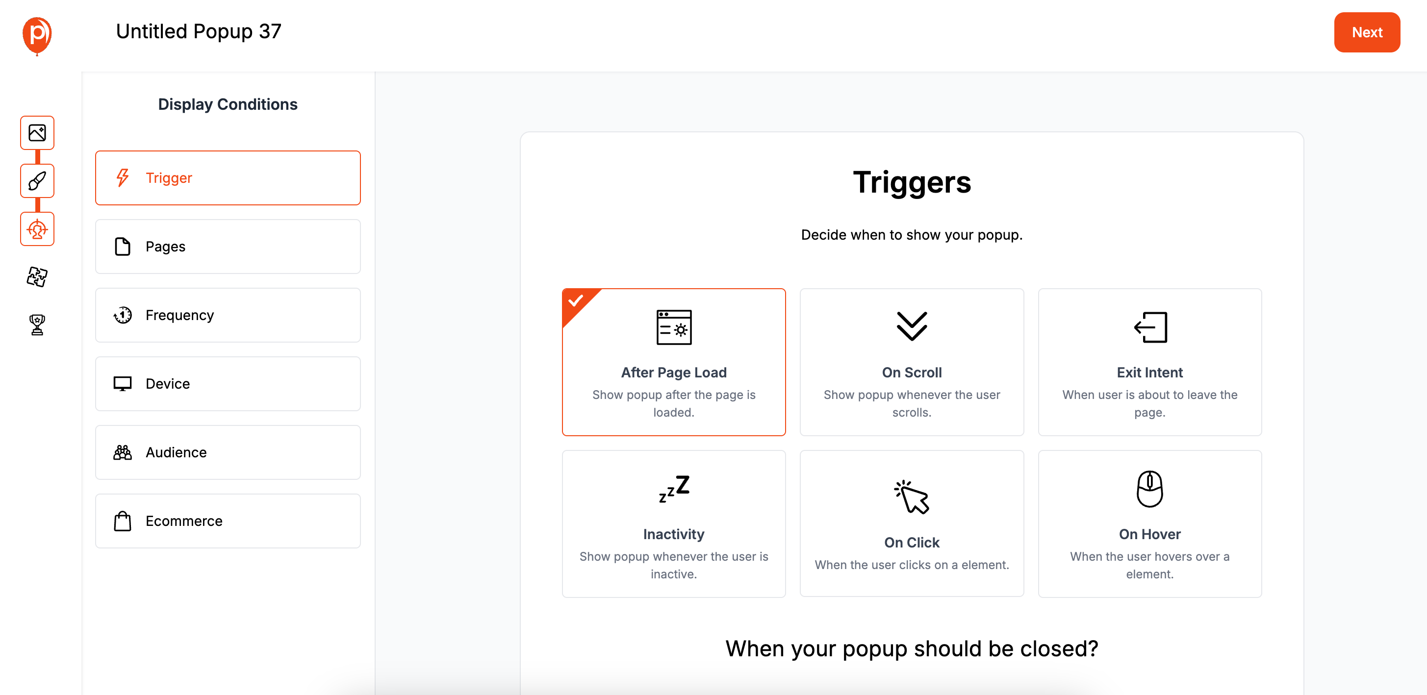 Triggers in Poper