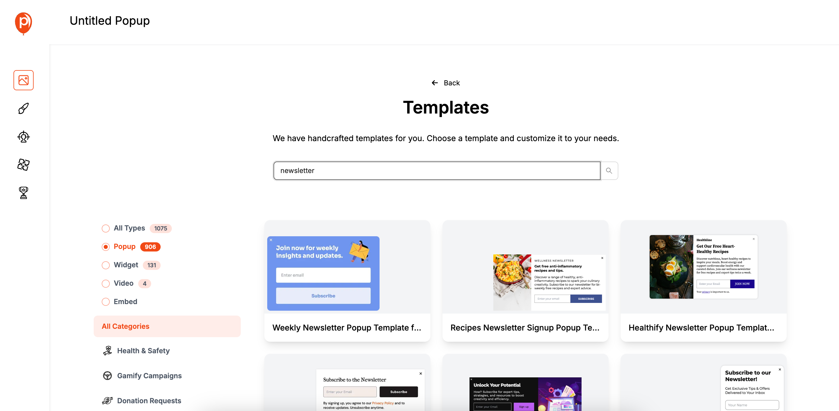Newsletter Popup Template