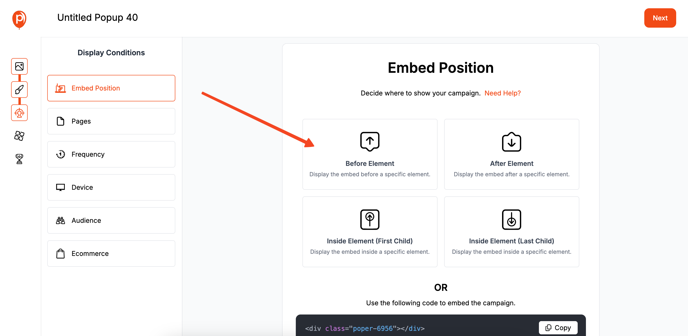 Embed Position