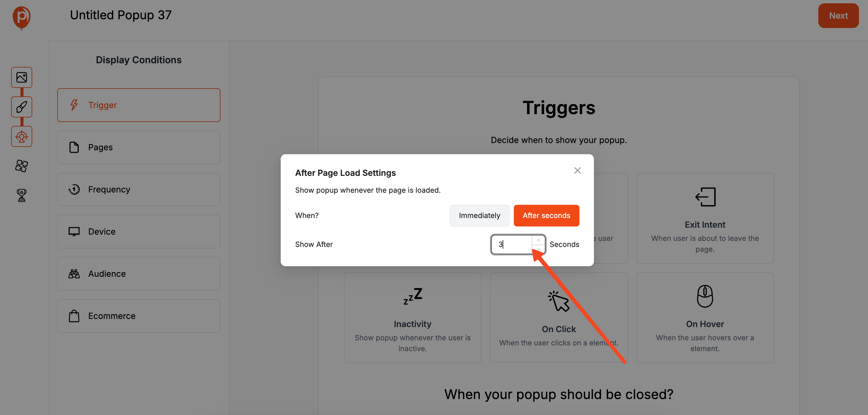 After Page Load Settings