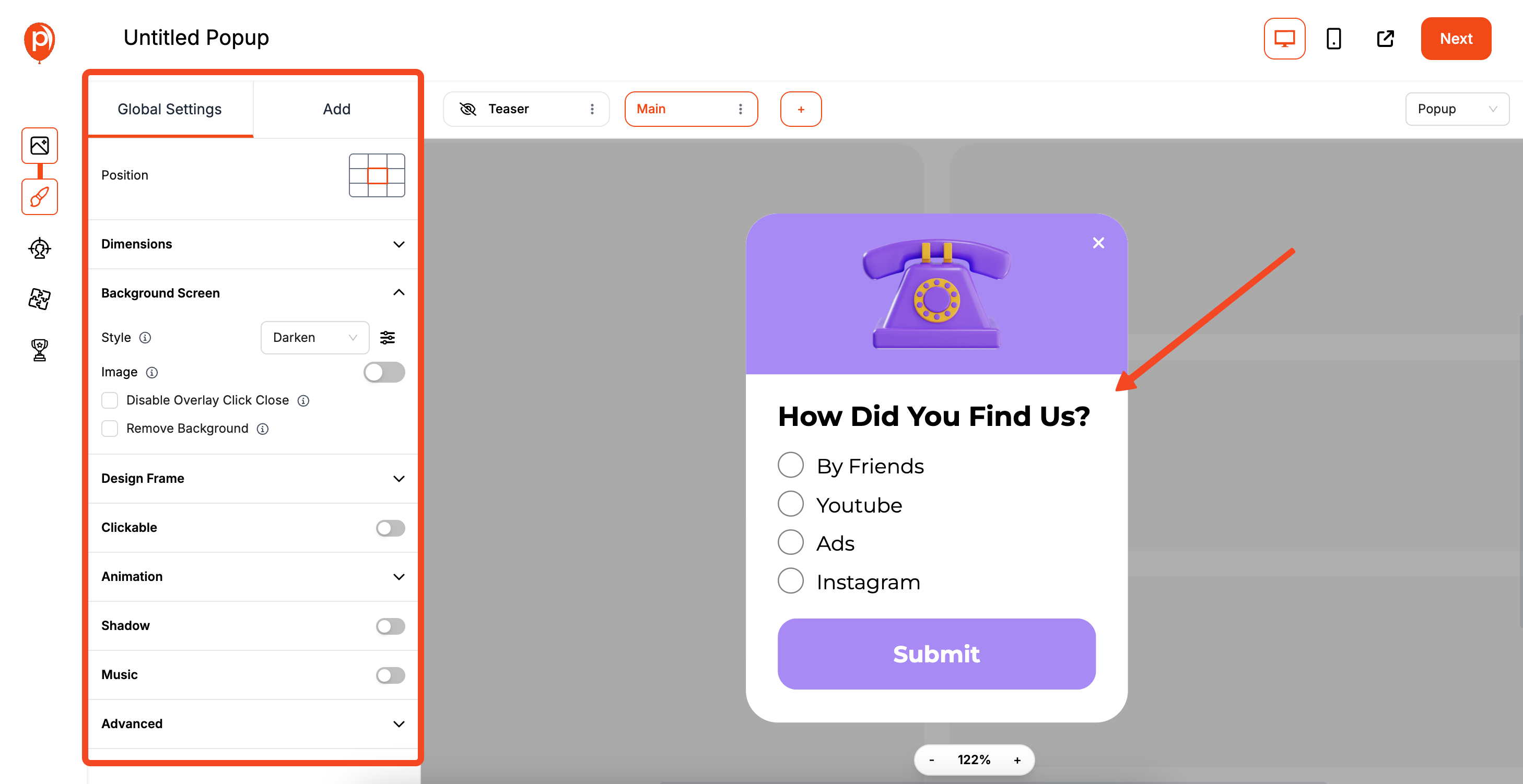 Edit the Survey template