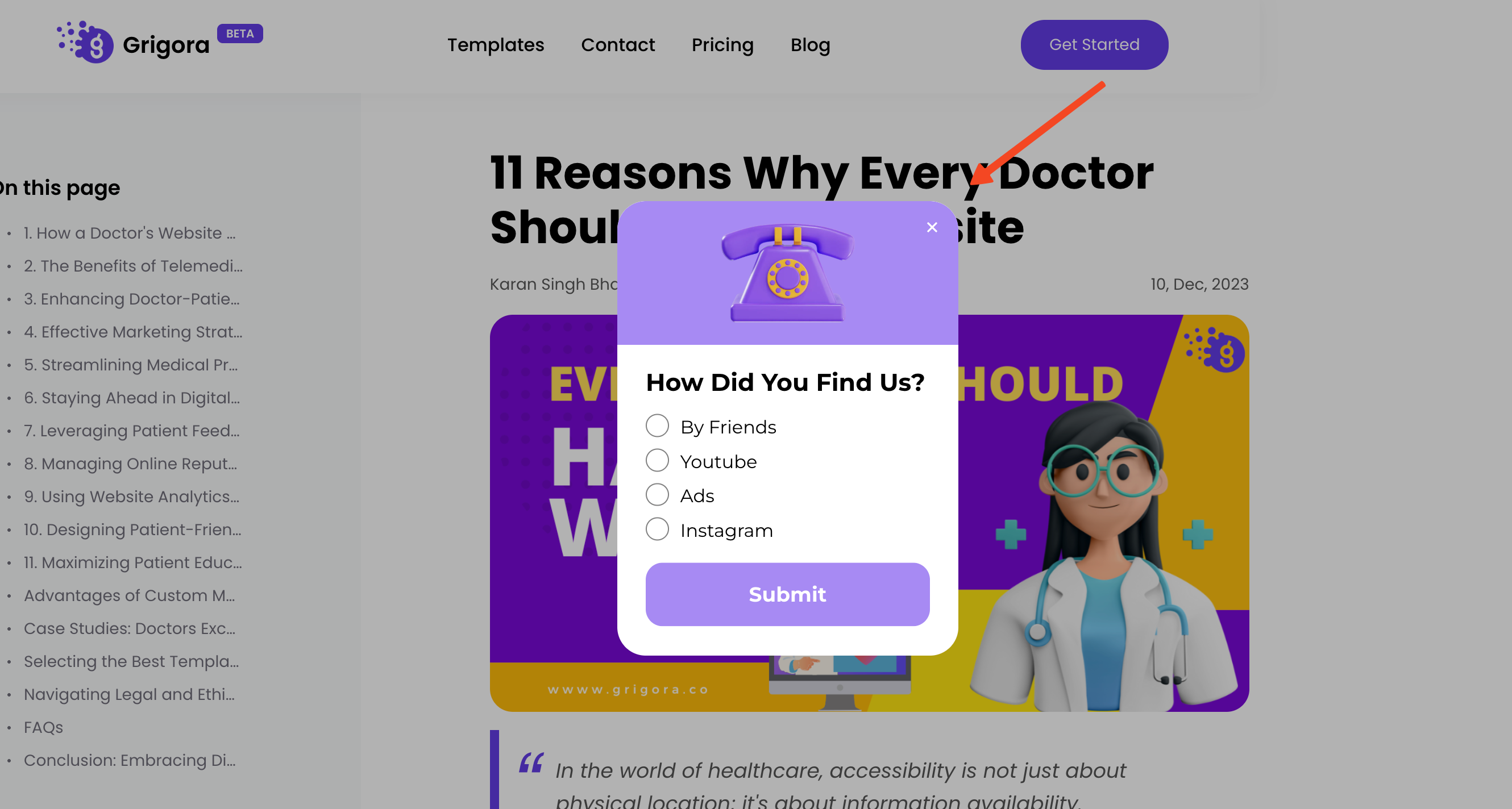 Preview Survey Popup