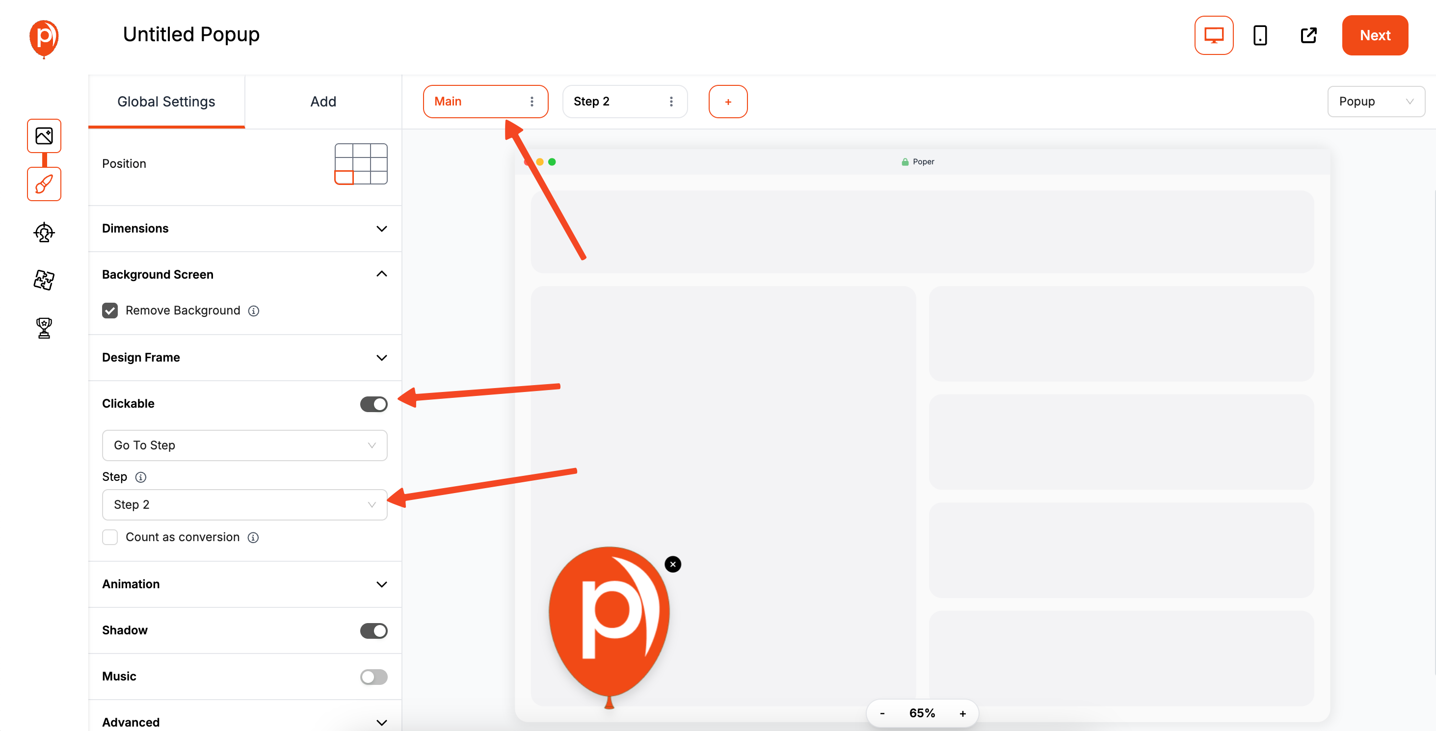 Clickable Step 1