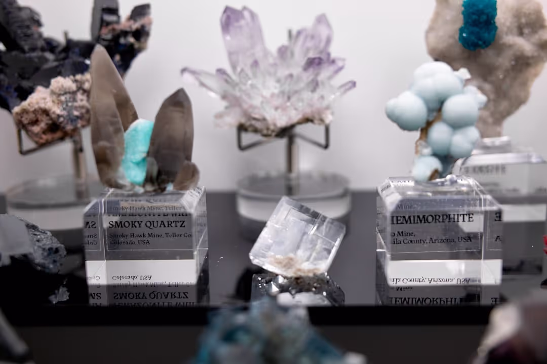 Polished crystal rocks and home decor ornaments