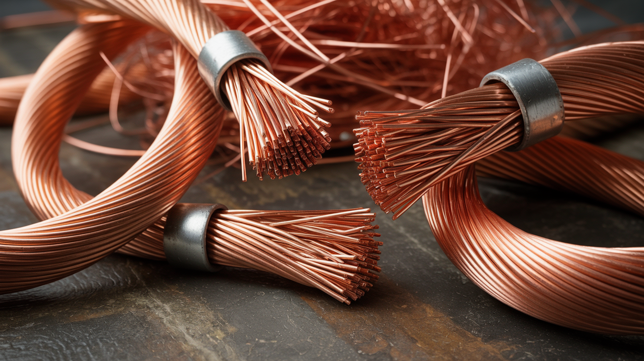 Close-up of clean, shiny copper wire coils prepared for Scrap Copper Pickup Sacramento, showing high-value recycling material ready for pickup.
