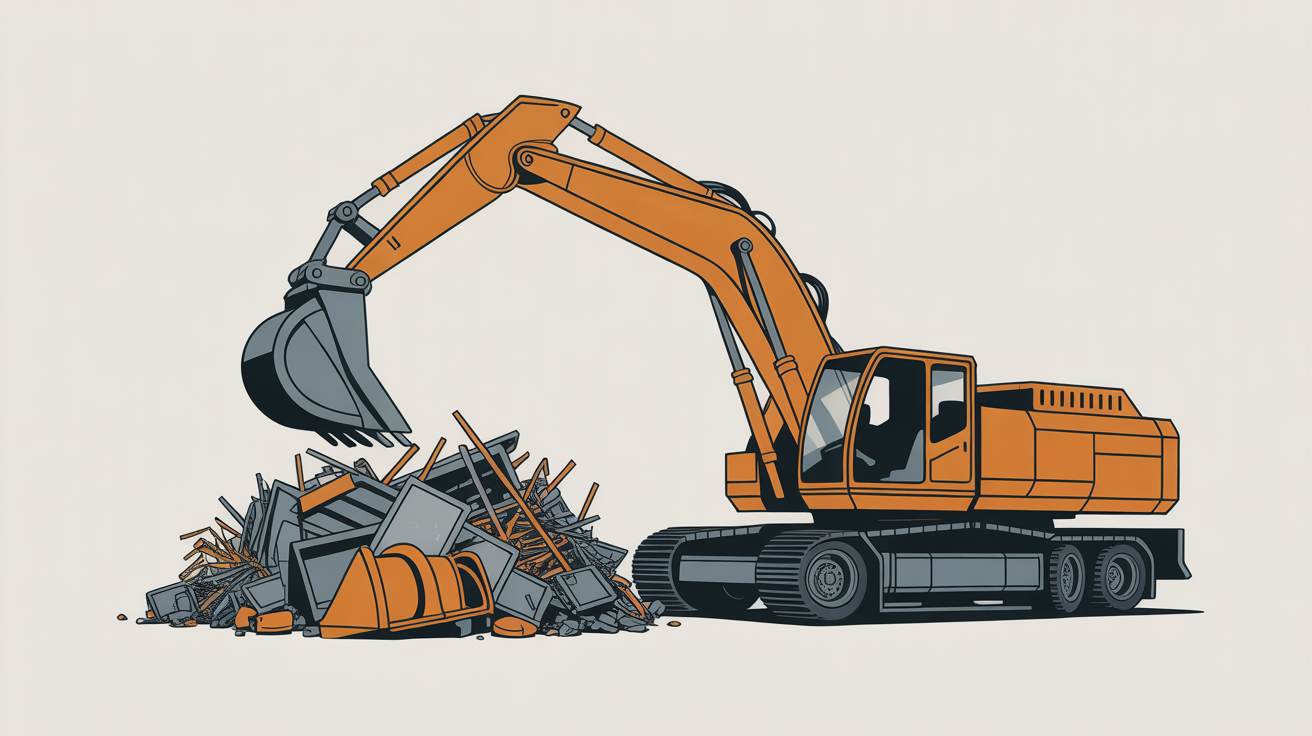 Truck loaded with construction scrap metal during removal in Sacramento, ready for recycling and CA-compliant disposal.