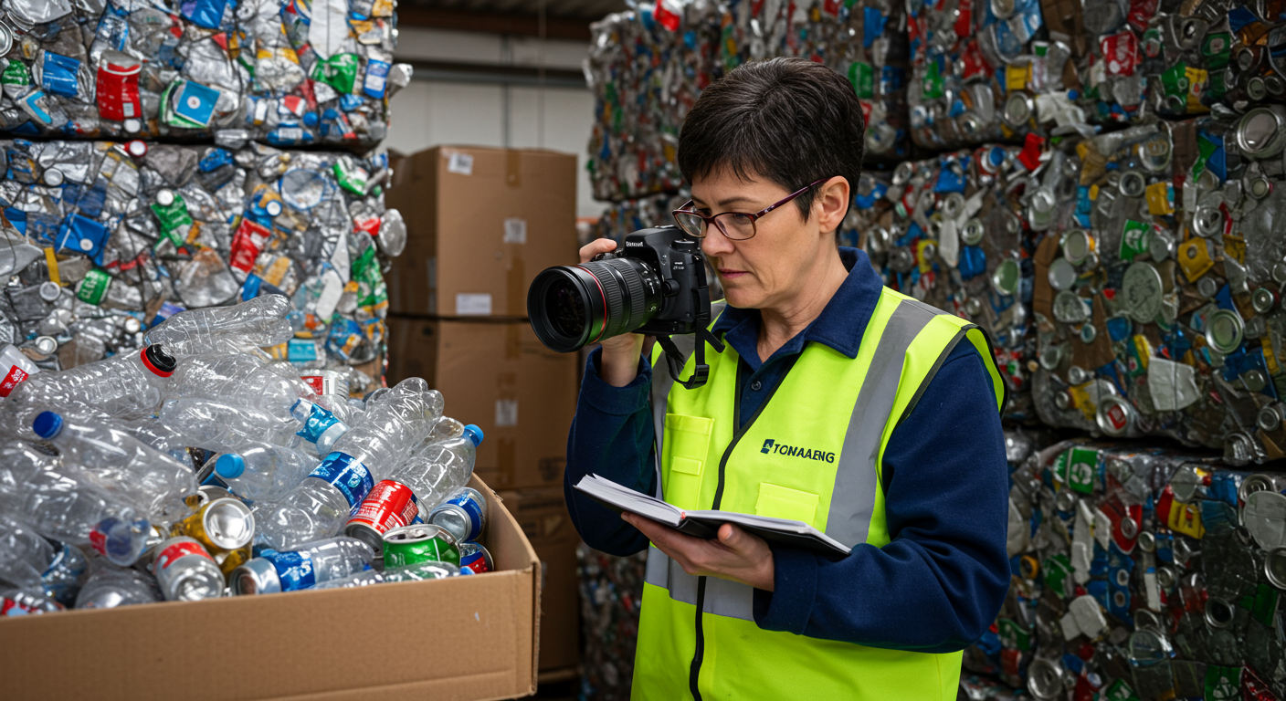 Preparing for Free Recycling Assessment Sacramento Facility manager preparing for a free recycling assessment Sacramento walkthrough.