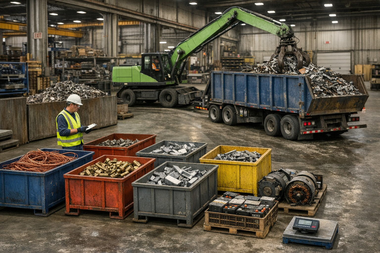 Industrial facility in Northern California implementing efficient scrap metal management systems