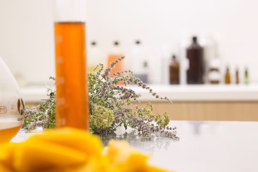 An aromatherapist providing a personalized consultation to a client.
