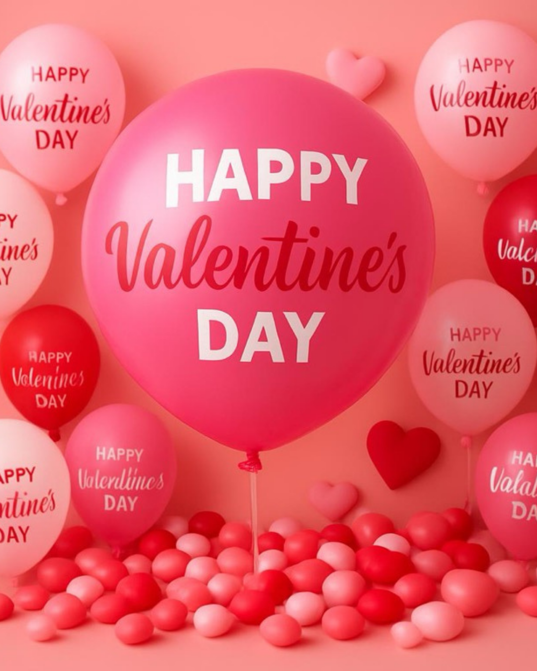 A beautiful Valentine's Day gift set featuring a large candle and handcrafted soap, set against a romantic pink and red background.