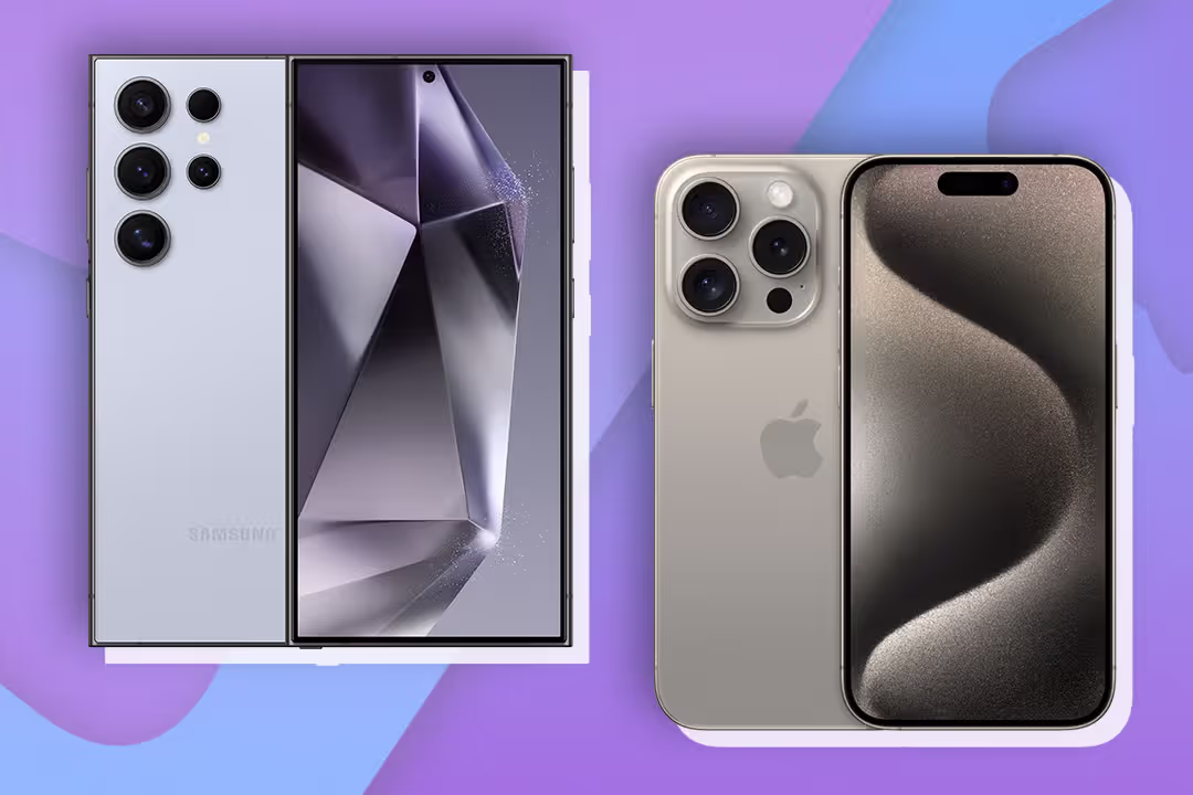 เปรียบเทียบ Samsung Galaxy S24 Ultra (S Pen, AI) vs iPhone 15 Plus (จอใหญ่, แบตอึด) รุ่นไหนดีกว่า?