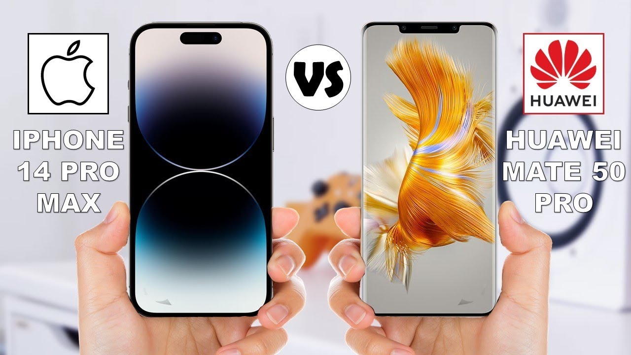 ดีไซน์ด้านหลัง Huawei Mate 50 Pro กับ iPhone 14 Pro Max