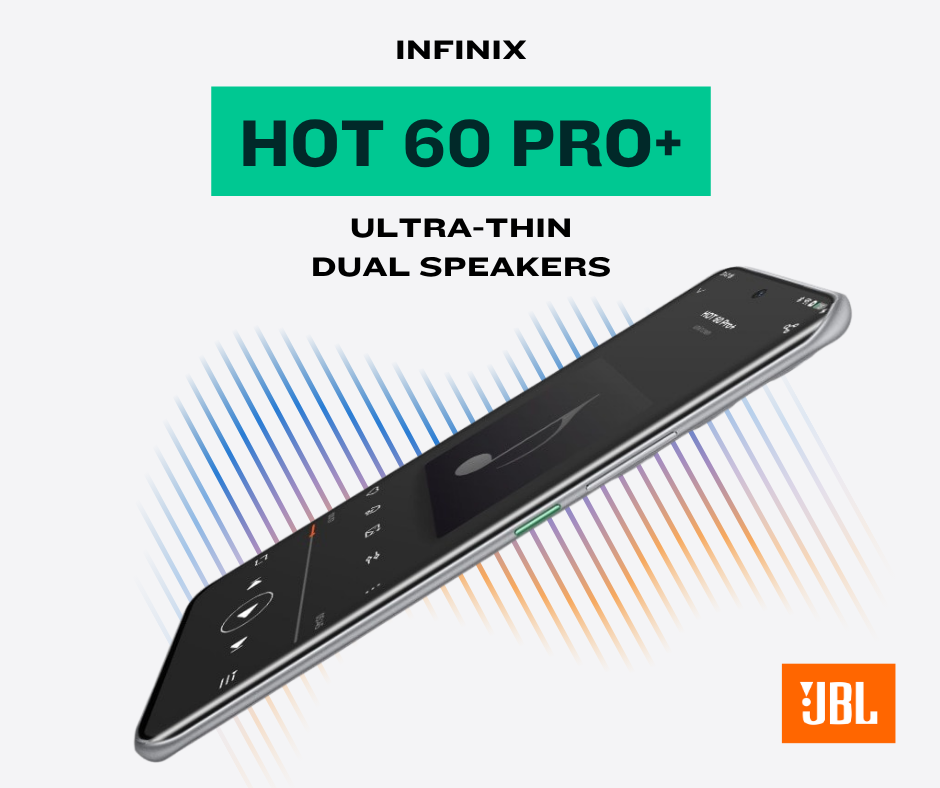 ลำโพงคู่ Sound by JBL: เสียงกระหึ่มเหนือระดับใน Infinix HOT 60 Pro+