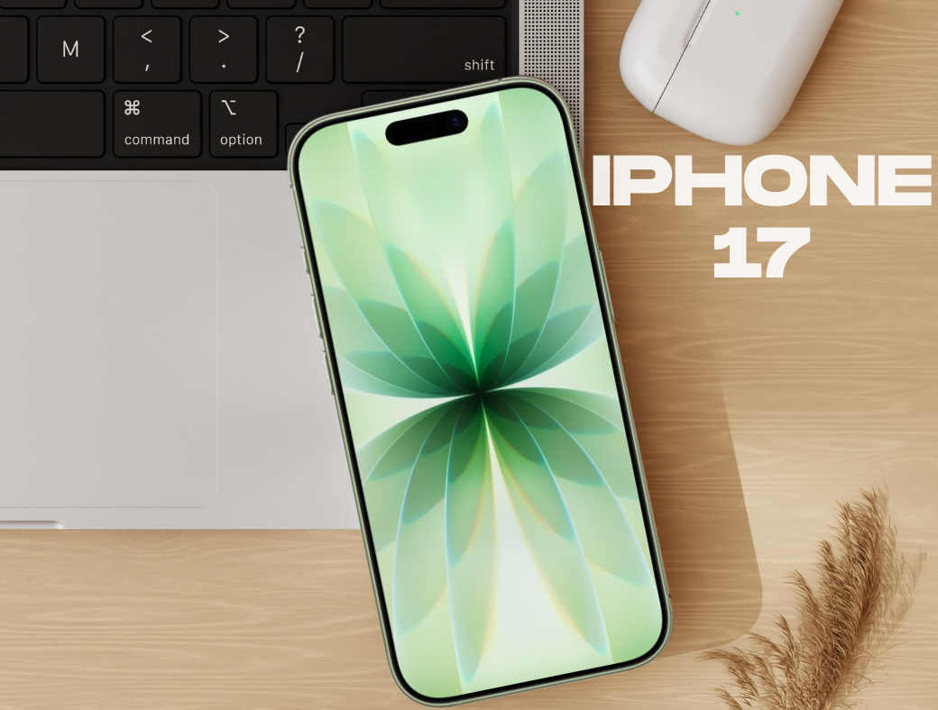 ภาพแสดง iPhone 17 สีใหม่ พร้อมดีไซน์แบบ All-Glass และหน้าจอที่สว่างสดใส