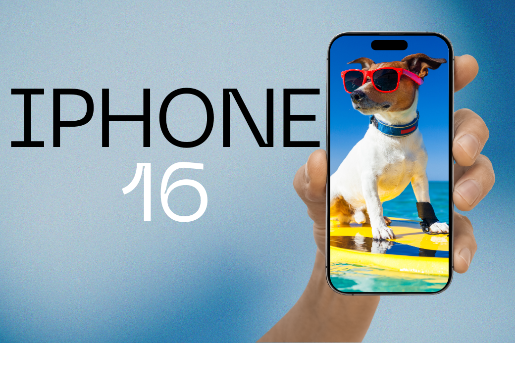 iPhone 16 ในมือ แสดงหน้าจอ Dynamic Island ที่มีสีสันโดดเด่น