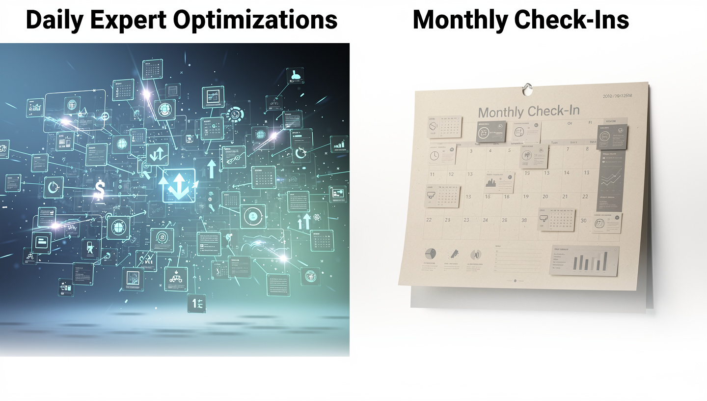Daily Expert Optimization vs Monthly Check-ins Daily Expert Optimization vs Monthly Check-ins