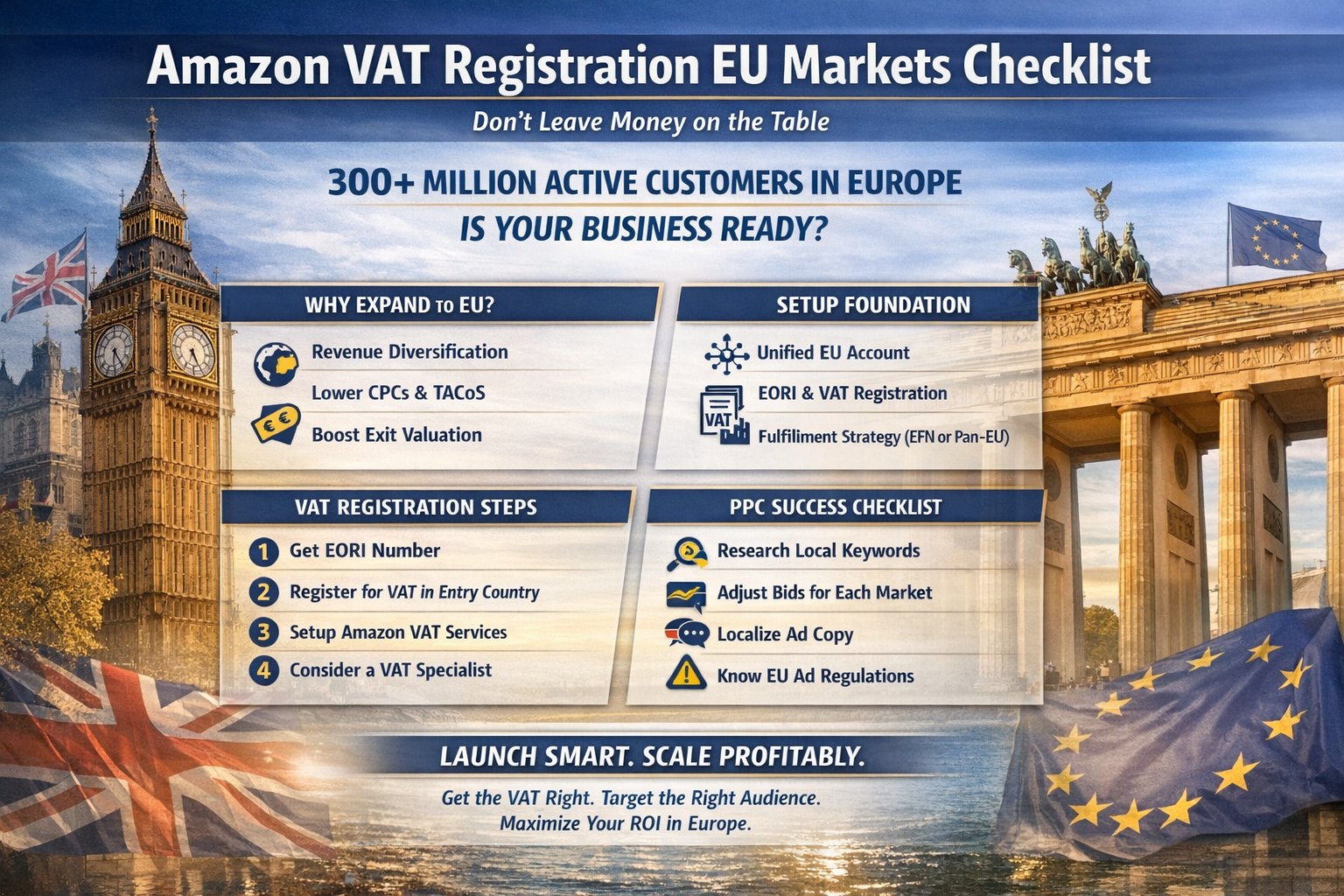 Step-by-step VAT registration checklist for launching international Amazon PPC in UK and EU markets