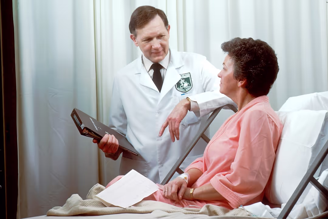 Doctor discussing general health with a patient in a consultation