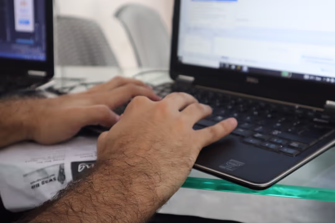 Person managing chronic disease with digital health tools