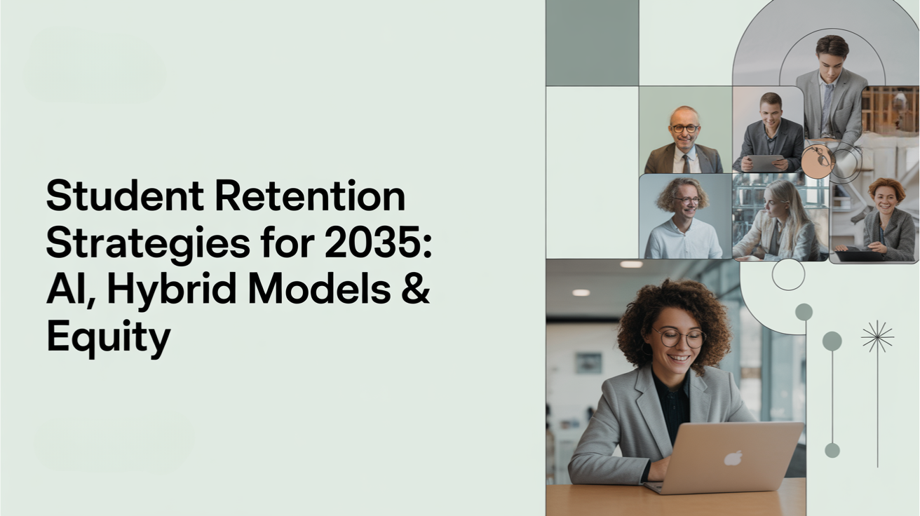 2035 student retention strategies using AI, hybrid learning, and lifelong pathways helping campus leaders adapt to demographic shifts.