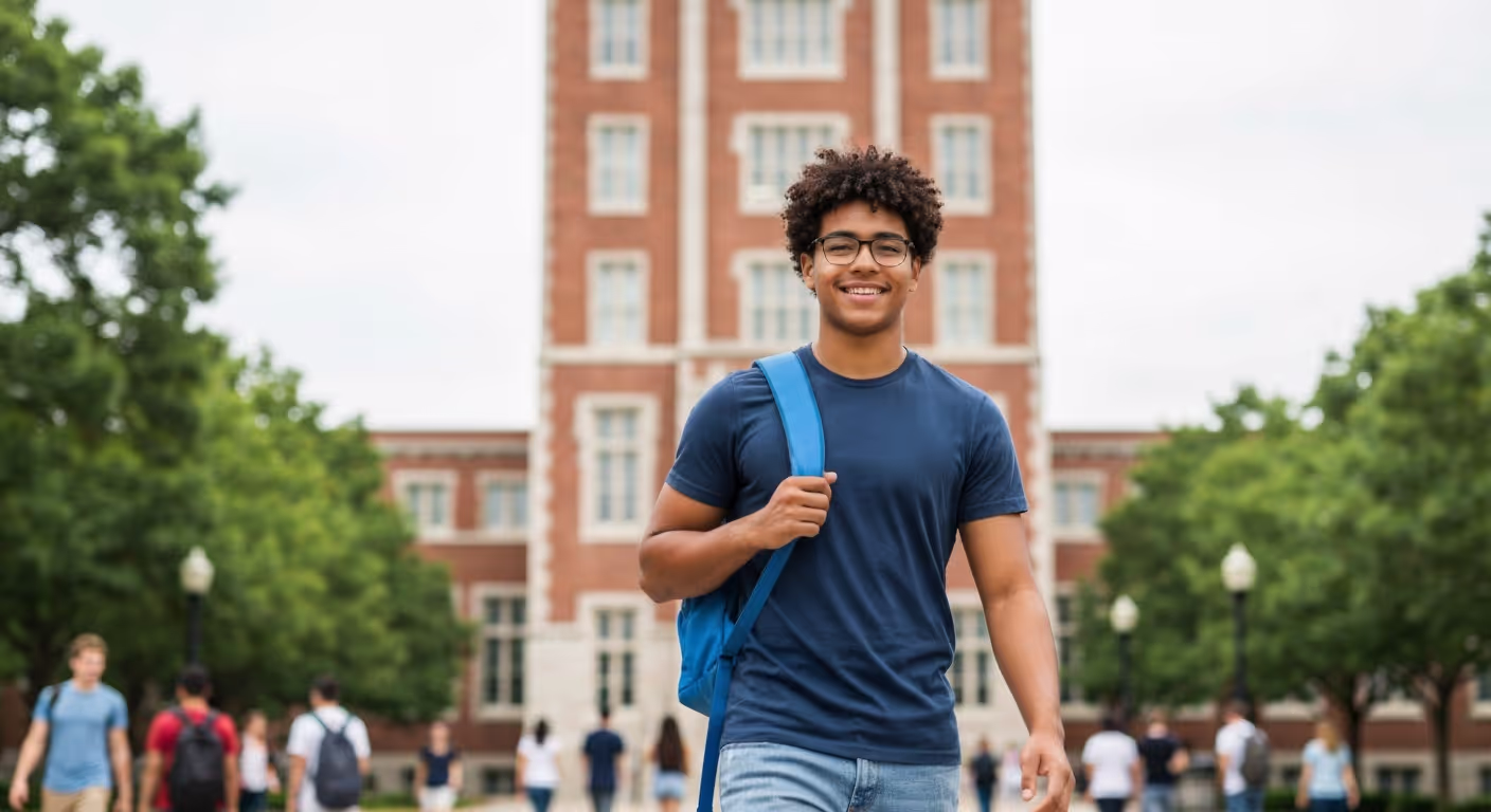 Freshman in a big campus, big day, big plans