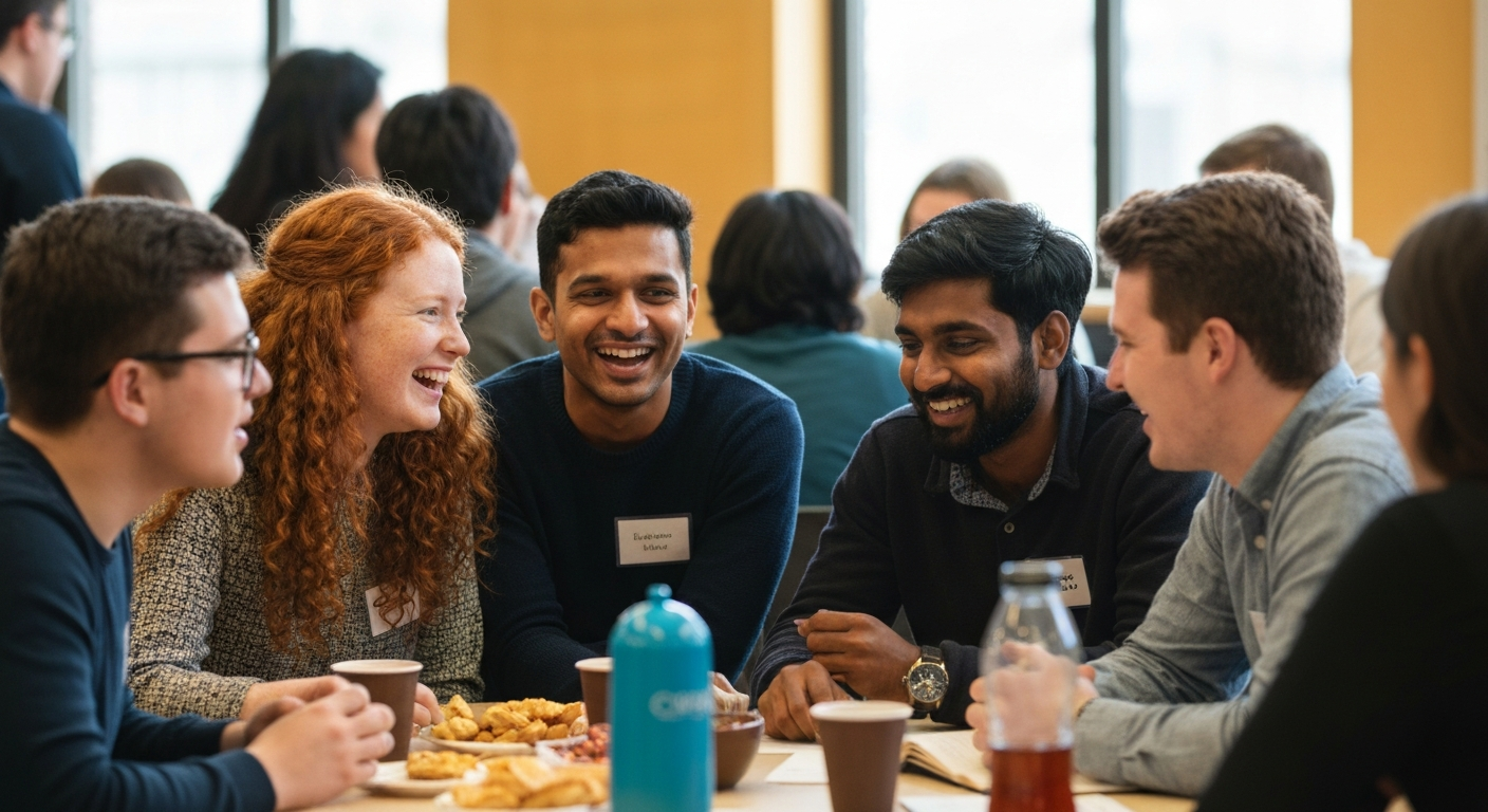 lack of belonging and social Diverse college students engaging in a campus event to build belonging and connection, addressing social isolation as one of the college dropout reasons.