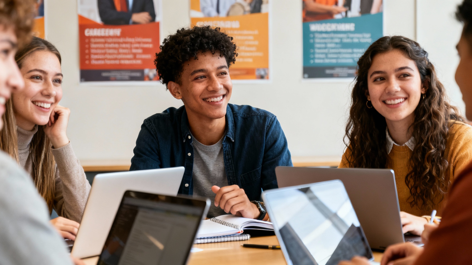 College students engaged in career readiness retention strategy workshop discussing professional development