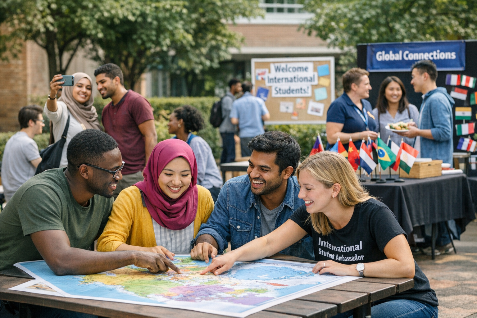 Campus Engagement Activities Supporting International Student Retention International students participating in campus activities designed to boost international student retention