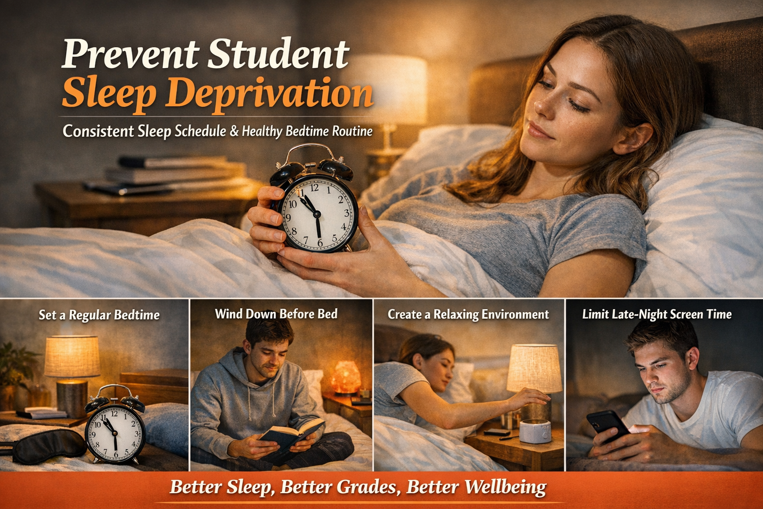 Consistent Sleep Schedule for Student Academic Performance Student sleep deprivation prevention through consistent sleep schedule and healthy bedtime routine