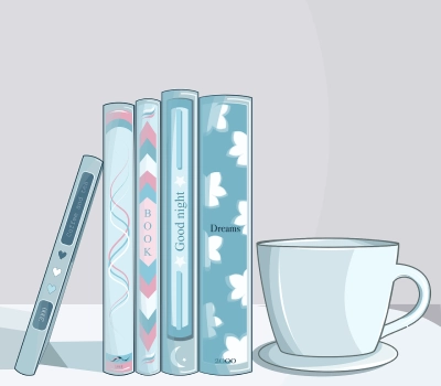 Books and cup of tea