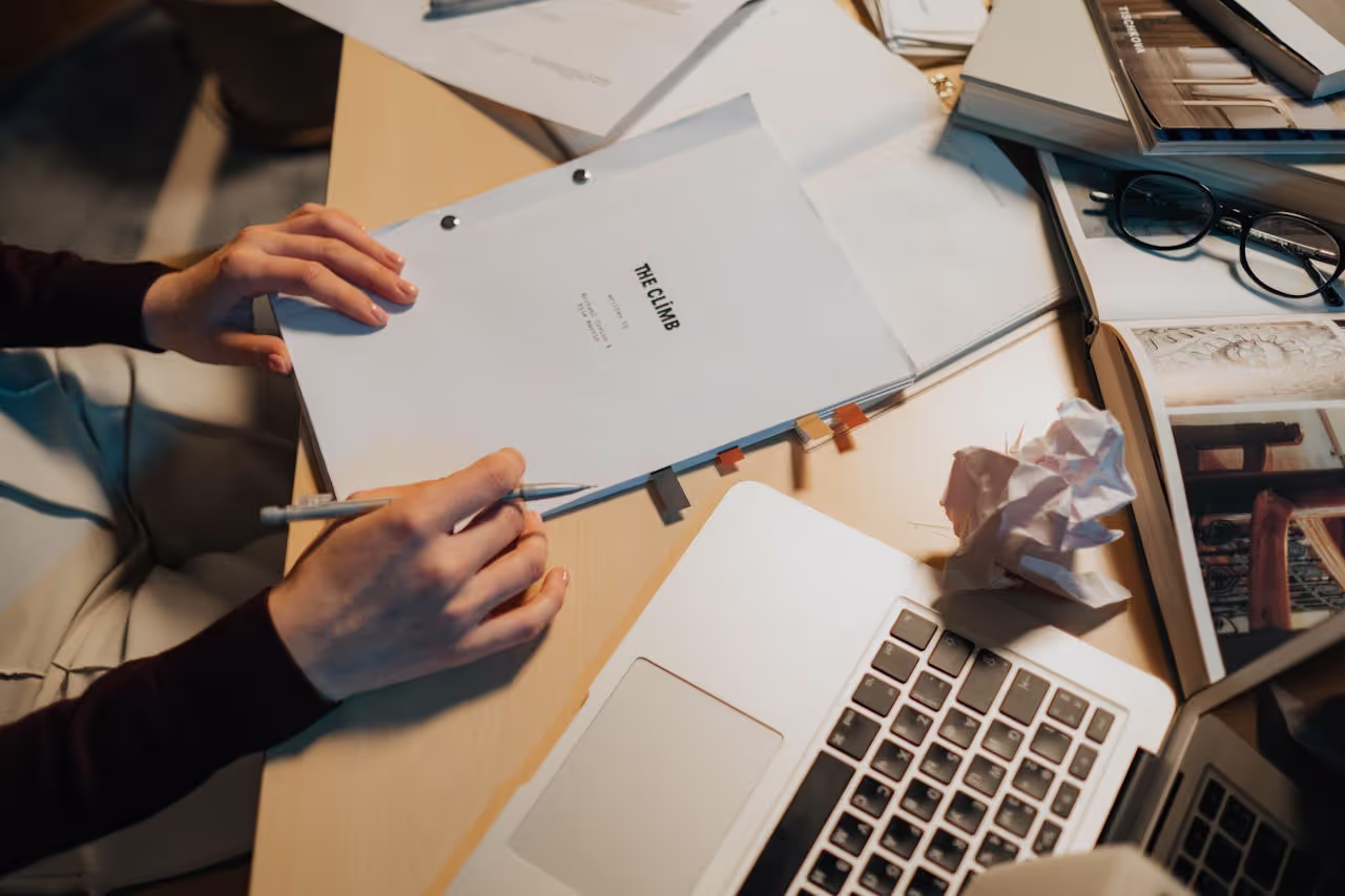 Image showing a person working at their desk