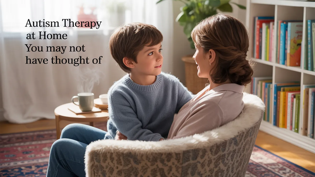 Mother with you son on a comfy chair