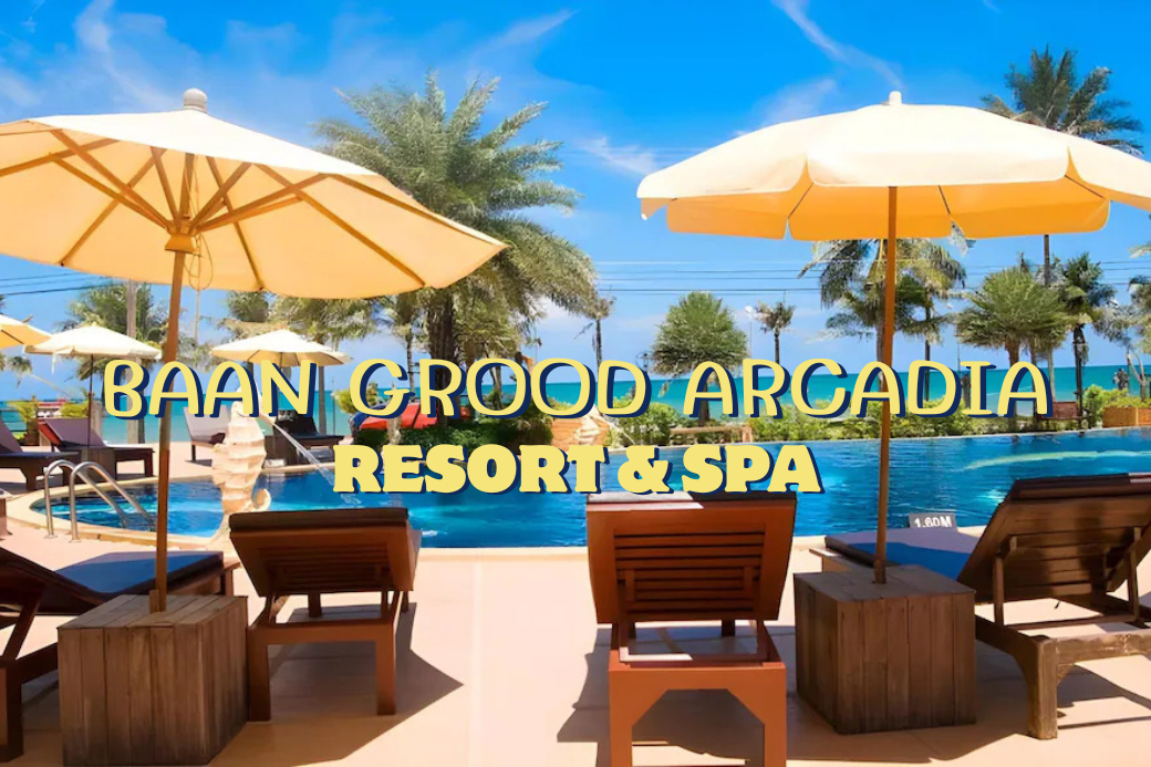 สระว่ายน้ำขนาดใหญ่กลางสวนเขตร้อนที่ บ้านกรูด อาเคเดีย รีสอร์ท แอนด์ สปา ประจวบคีรีขันธ์