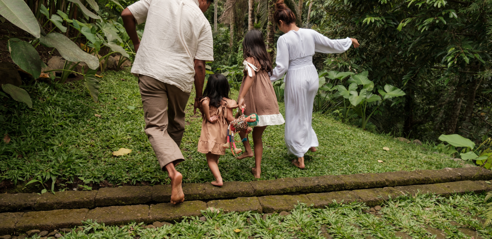 Famille en pleine action