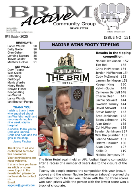 Brim Active Newsletter November 2025