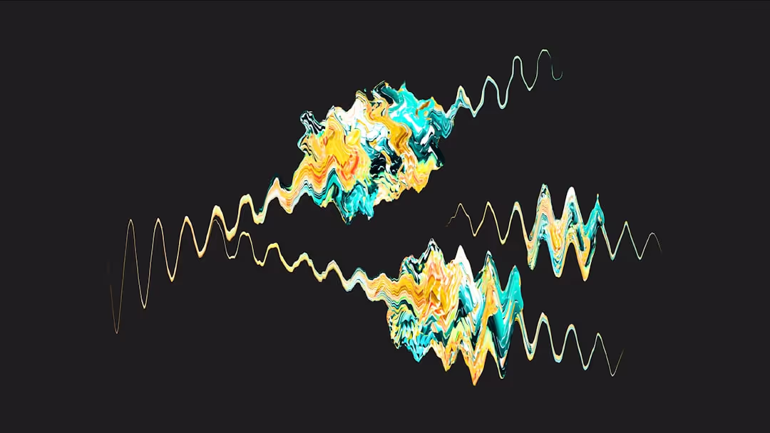 An abstract graphic representing energy waves and frequency