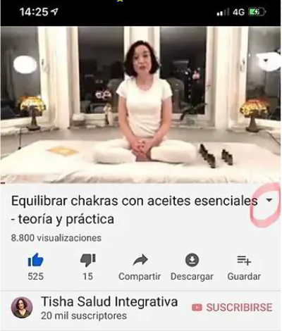 Vista de mi video de YouTube