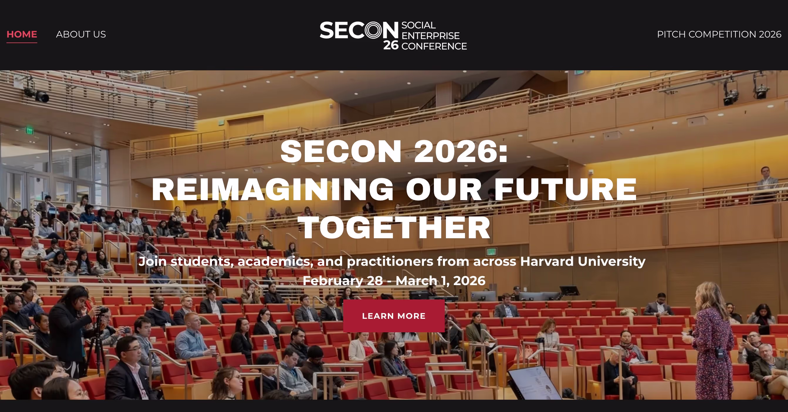 Social Enterprise Conference (SECON) at Harvard University Website Homepage
