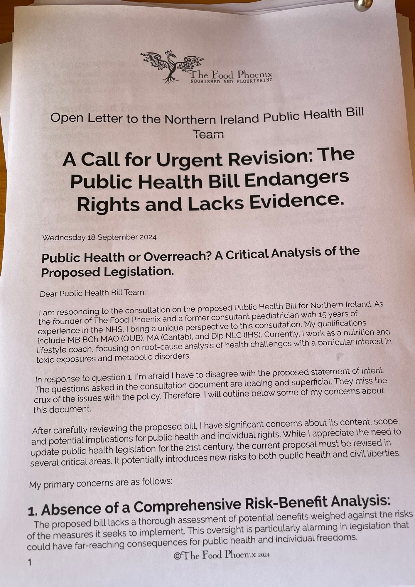 The Public Health Bill Endangers Rights and Lacks Evidence open letter