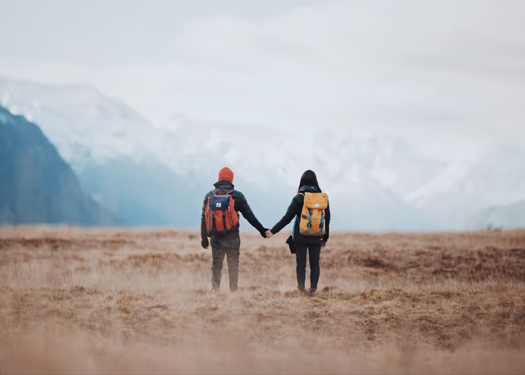 Koncaroo Adventures couple hiking in the European mountains
