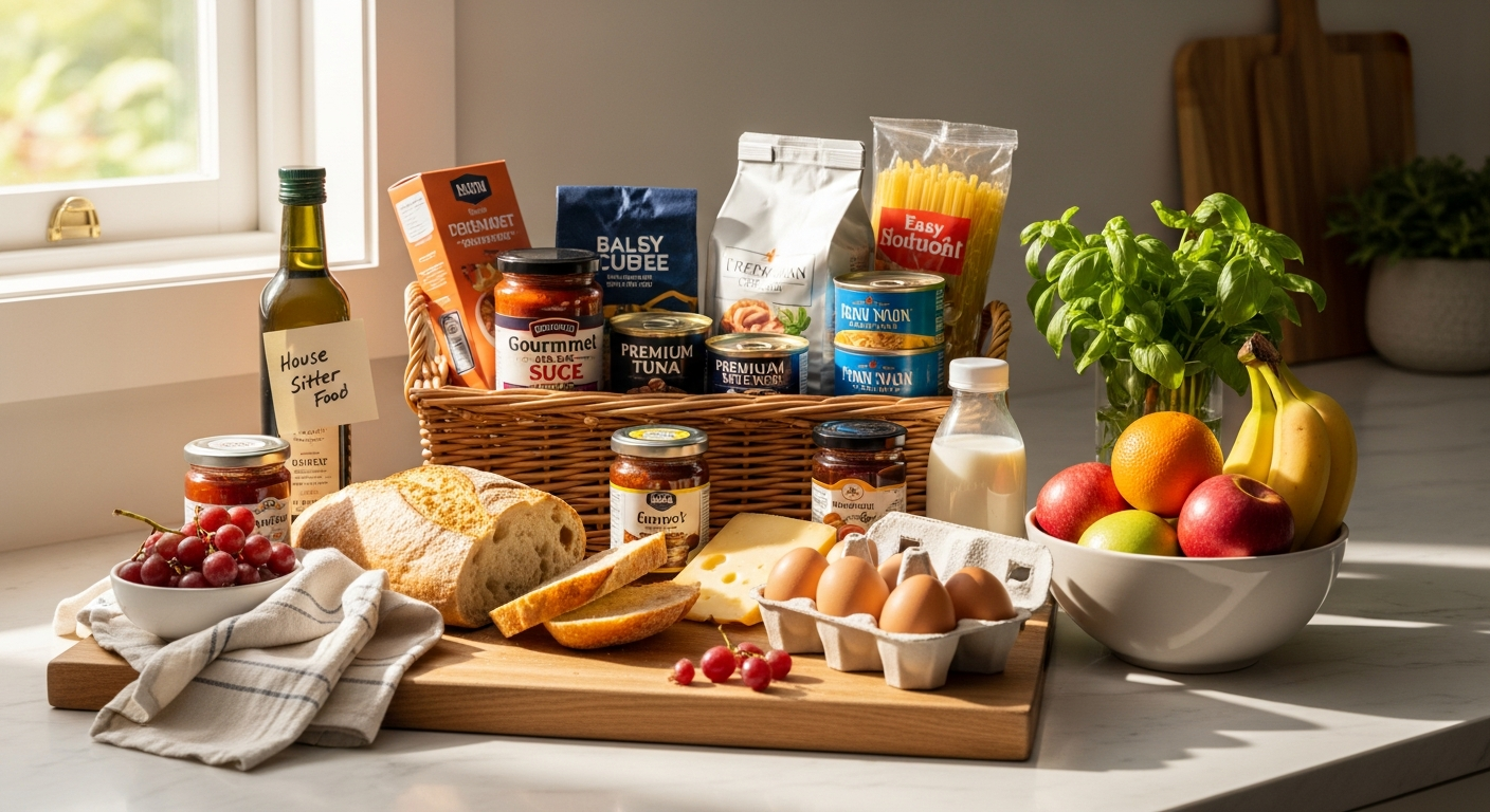 food to leave for the house sitter