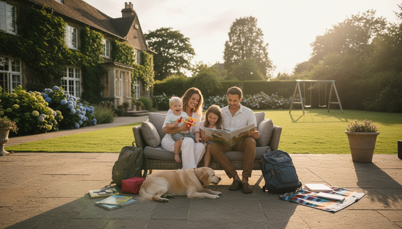 House sitting with kids