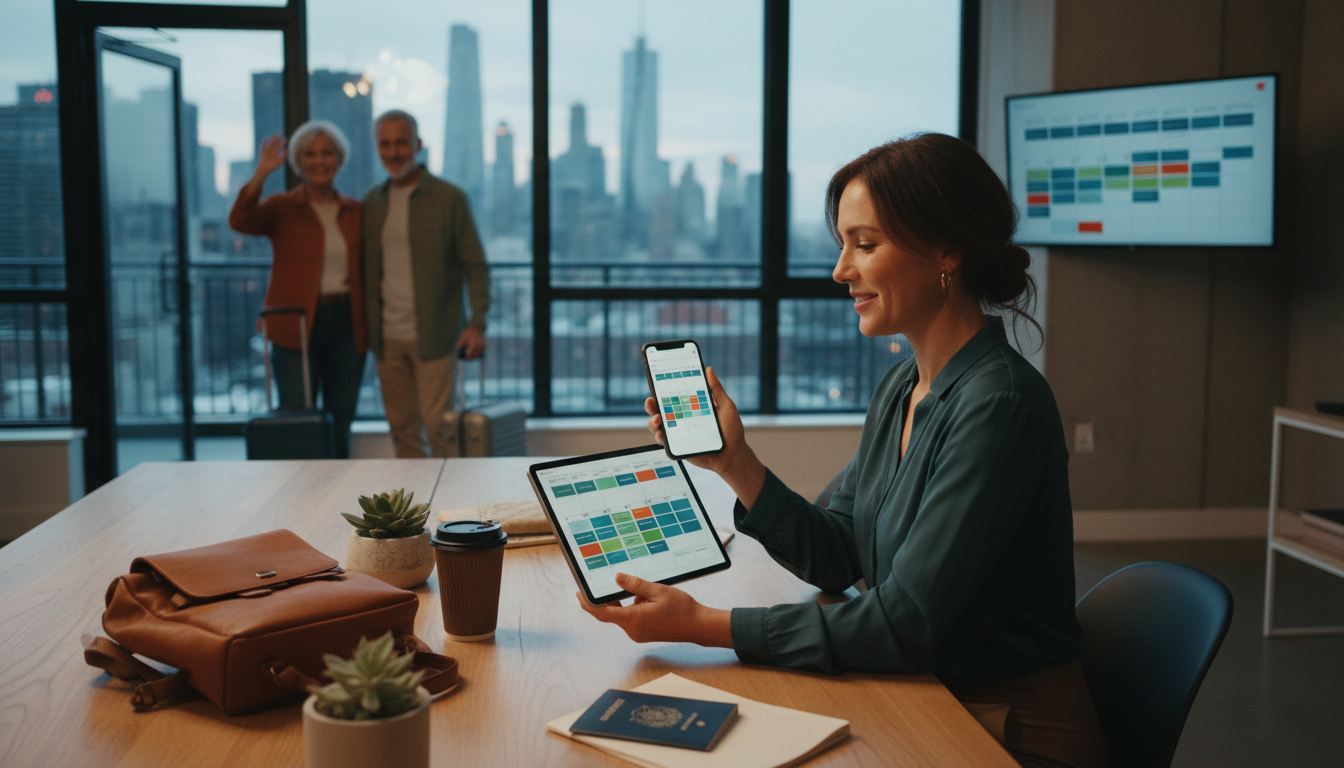 Using a calendar to coordinate multiple house sits