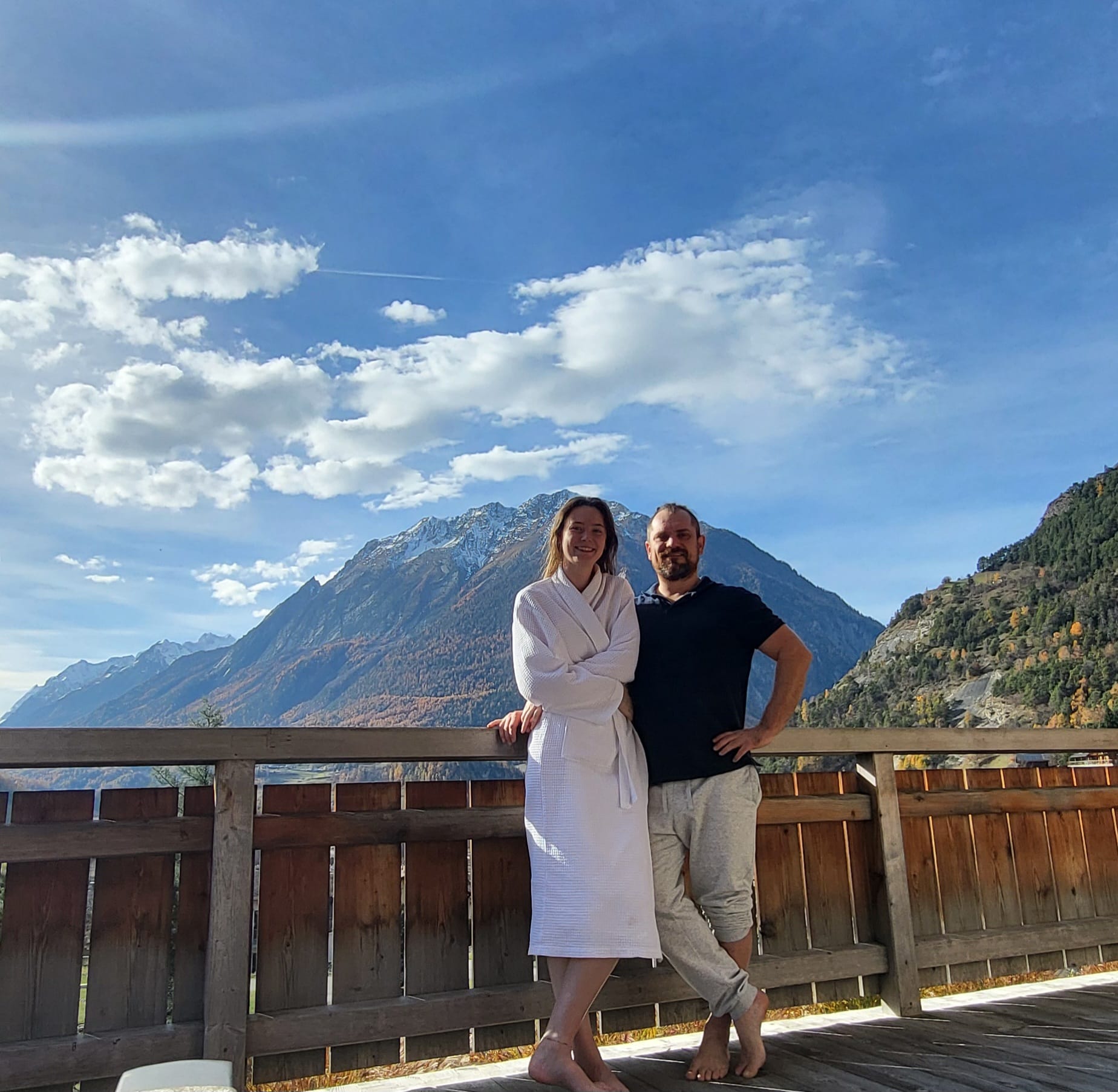 Konrad and Caro housesitting in Switzerland
