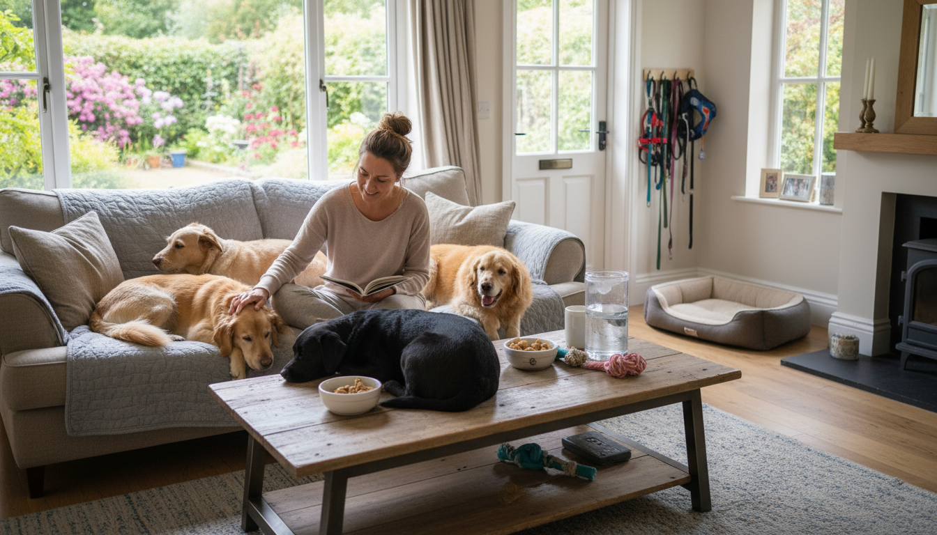 look after dogs during a house sit