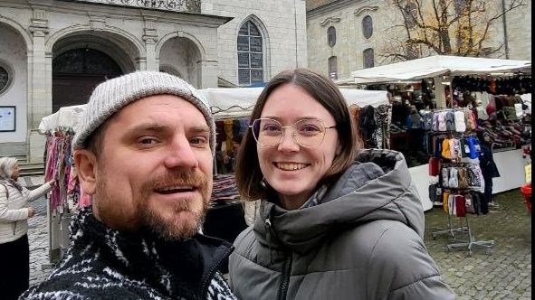 Konrad and Caro exploring Germany