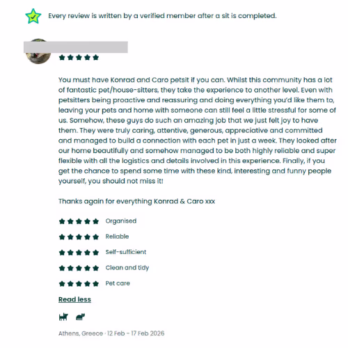 Konrad and Caro's Five Star Review