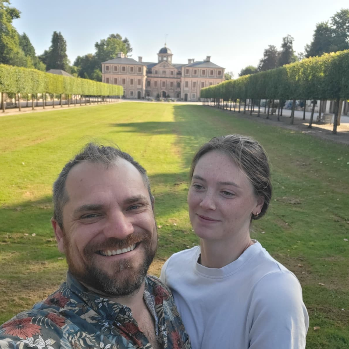 Konrad being cheeky with Caro in Germany