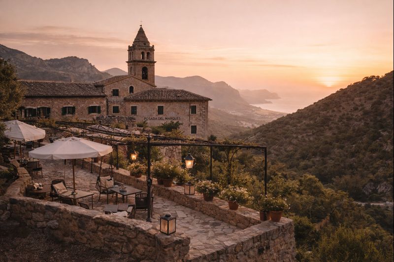 Charming architecture of a traditional Mallorcan village